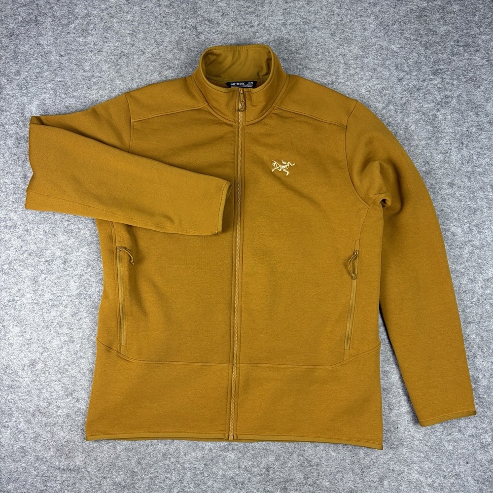 Arc'teryx Kyanite Jacket Men's Full Zip Fleece Size XL Yukon Gold Gorpcore Hike